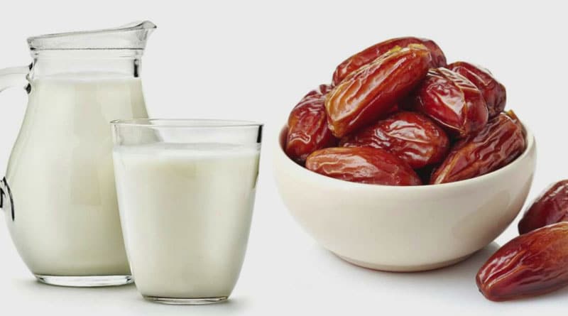 benefits of dates with milk at night