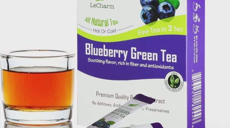 blueberry green tea enhances skin health