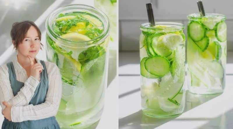 cucumber mint lemon water for skin health